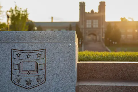 #promotion Brookings Hall and shield